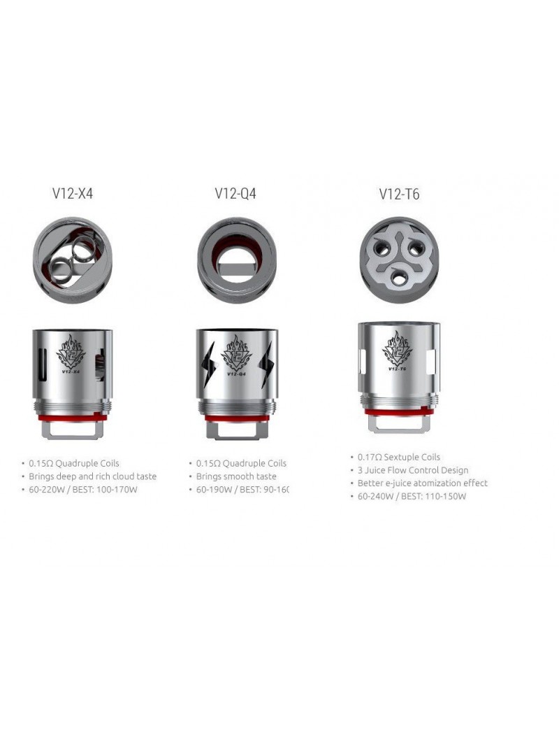 RÉSISTANCES TFV12 / 3PCS - SMOKTECH-Ecigarettes-alavape.com