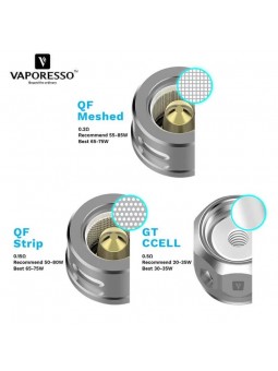 RÉSISTANCES QF / 3PCS - VAPORESSO-Ecigarettes-alavape.com