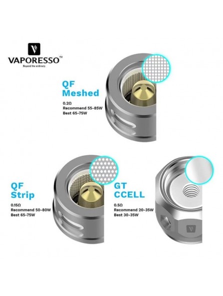 RÉSISTANCES QF / 3PCS - VAPORESSO-Ecigarettes-alavape.com