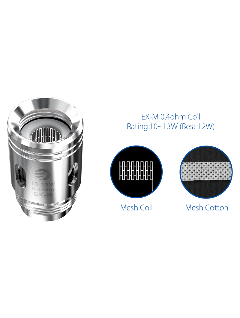 RÉSISTANCES EX-M EXCEED / 5PCS - JOYETECH-Ecigarettes-alavape.com