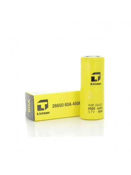 ACCU 26650 4500MAH 60A - LISTMAN-Ecigarettes-alavape.com