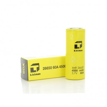 ACCU 26650 4500MAH 60A - LISTMAN-Ecigarettes-alavape.com