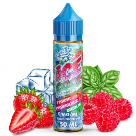 E LIQUIDE FRAISE FRAMBOISE BASILIC 50ML - ICE COOL--alavape.com