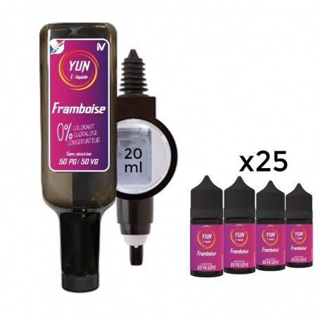 E LIQUIDE FRAMBOISE 500ML - JUICE BAR YUN--alavape.com