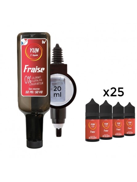 E LIQUIDE FRAISE 500ML - JUICE BAR YUN--alavape.com