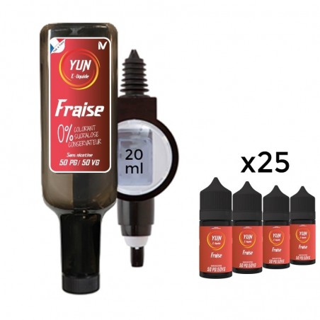 E LIQUIDE FRAISE 500ML - JUICE BAR YUN--alavape.com