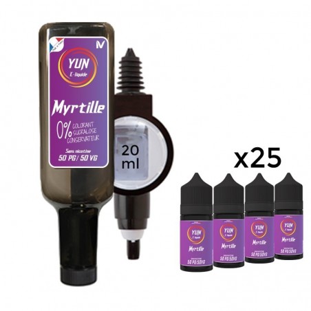 E LIQUIDE MYRTILLE 500ML - JUICE BAR YUN--alavape.com