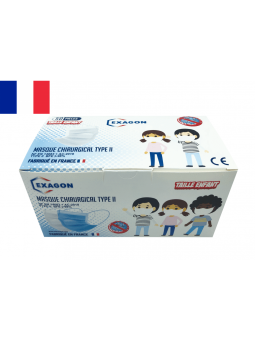 MASQUE ENFANTS CHIRURGICAL TYPE II MADE IN FRANCE / 50PCS-Accessoires-alavape.com