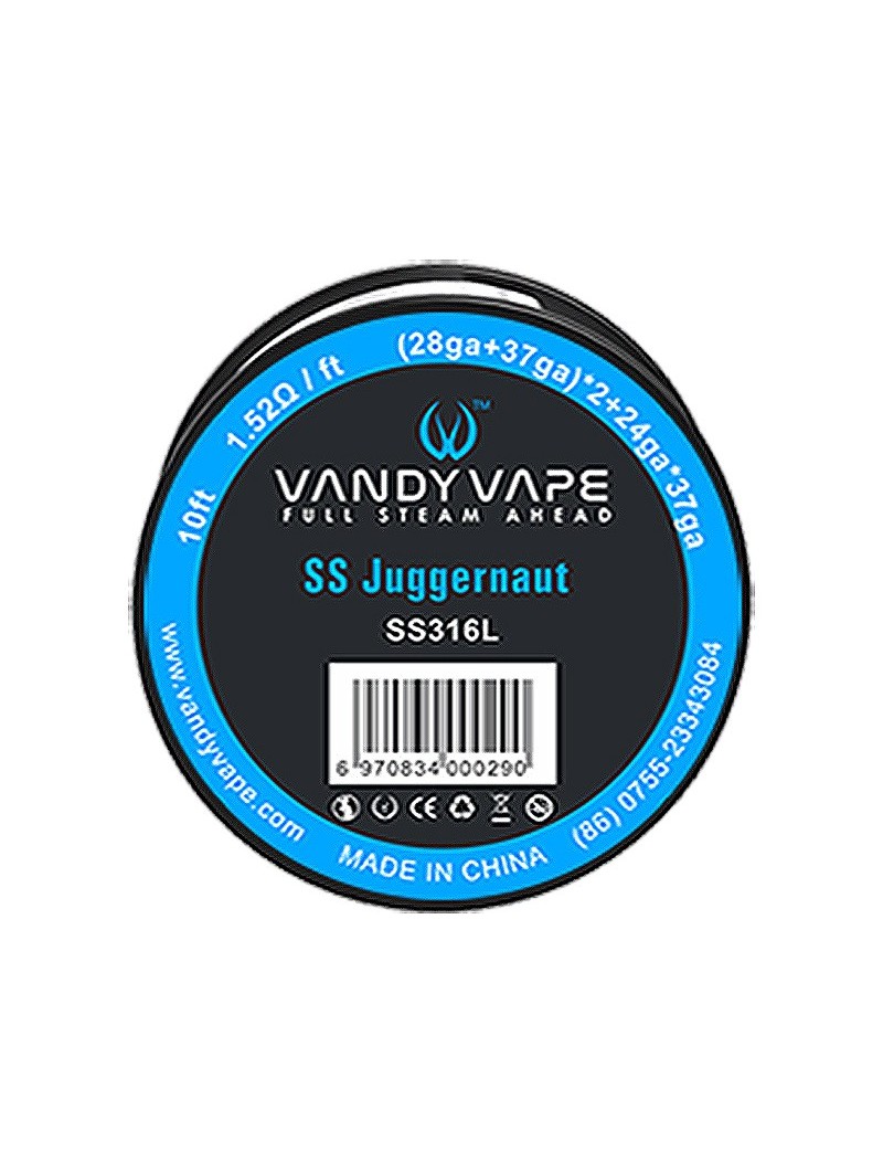 Juggernaut SS316L - VANDY VAPE-Cotons & fils résistifs-alavape.com