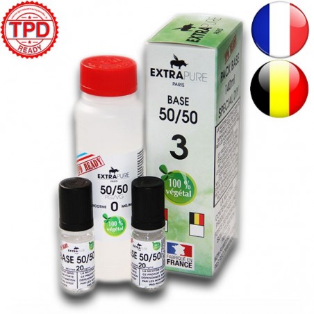 PACK 140ML BASE 3MG EXTRAPURE TPD-DIY - Do It Yourself-alavape.com
