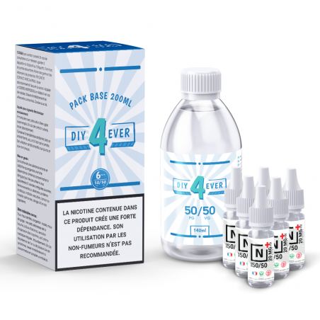 PACK 200ML BASE 6MG - DIY4EVER-DIY - Do It Yourself-alavape.com