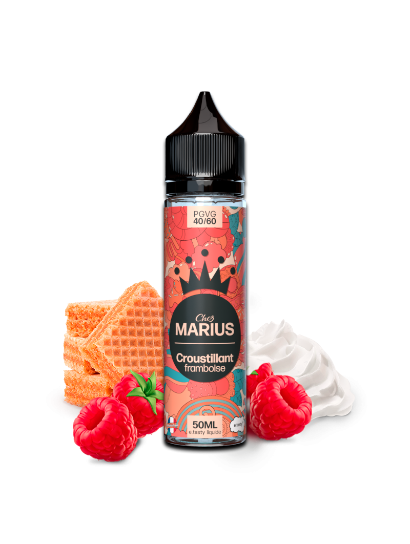 E LIQUIDE CHEZ MARIUS CROUSTILLANT FRAMBOISE 50ML - E.TATSY--alavape.com