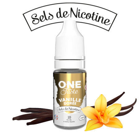 E LIQUIDE ONE TASTE VANILLE DORÉ SEL DE NICOTINE 10ML - E.TASTY--alavape.com