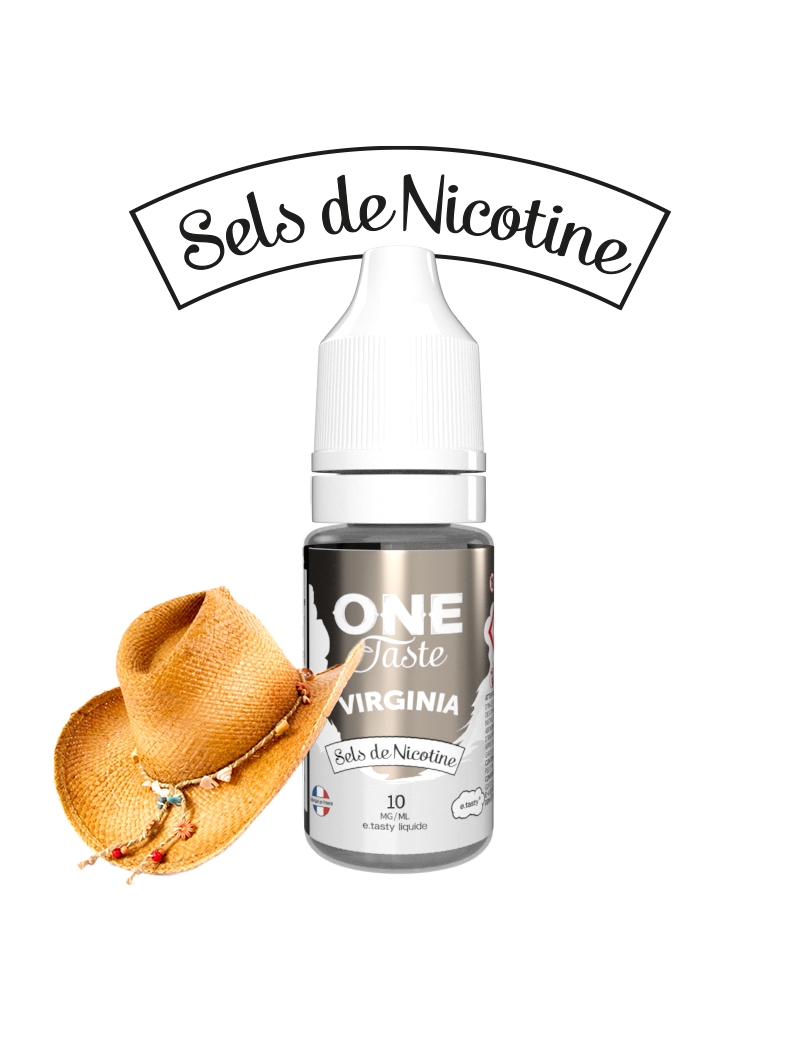 E LIQUIDE ONE TASTE VIRGINIA SEL DE NICOTINE 10ML - E.TASTY--alavape.com