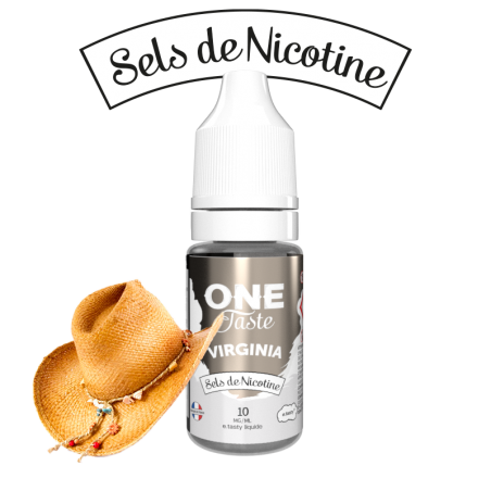 E LIQUIDE ONE TASTE VIRGINIA SEL DE NICOTINE 10ML - E.TASTY--alavape.com