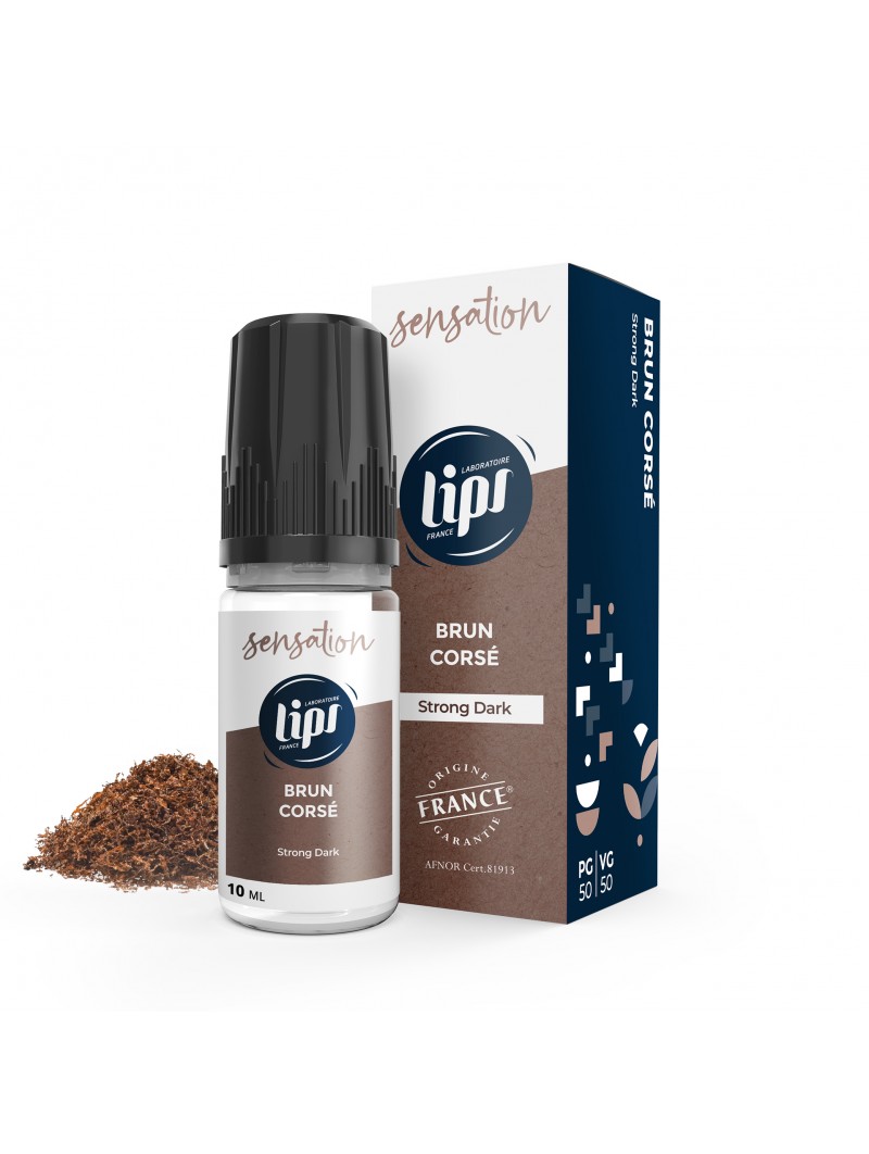 E LIQUIDE LE FRENCH LIQUIDE BRUN CORSÉ 10ML - LIPSVAPE--alavape.com