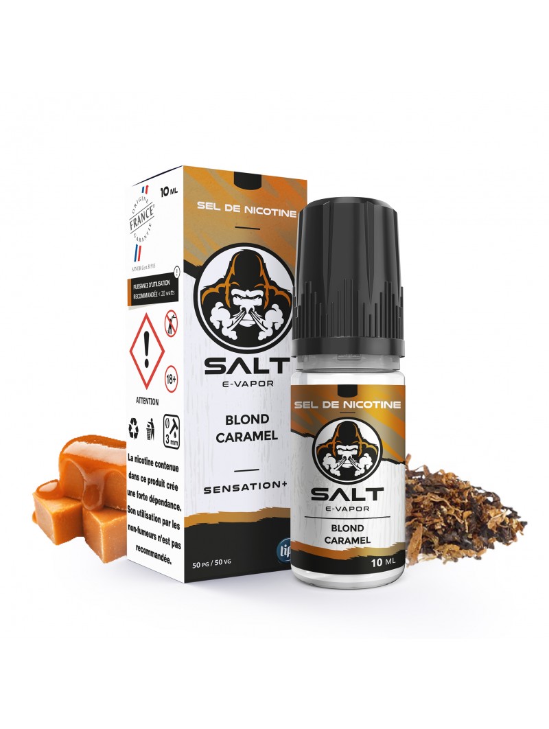 E LIQUIDE SALT-E-VAPOR BLOND CARAMEL 10ML SEL DE NICOTINE - LIPSVAPE--alavape.com