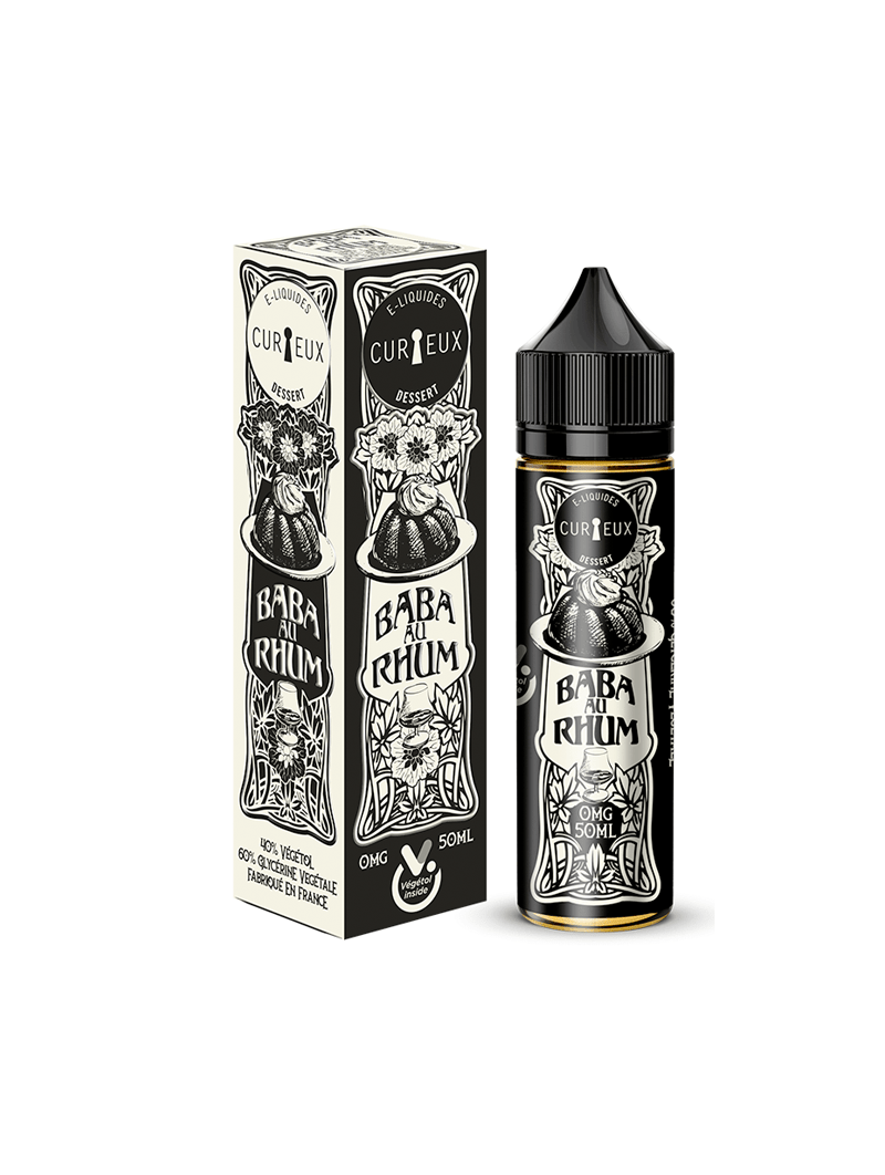 E LIQUIDE DESSERT BABA AU RHUM 50ML - CURIEUX--alavape.com