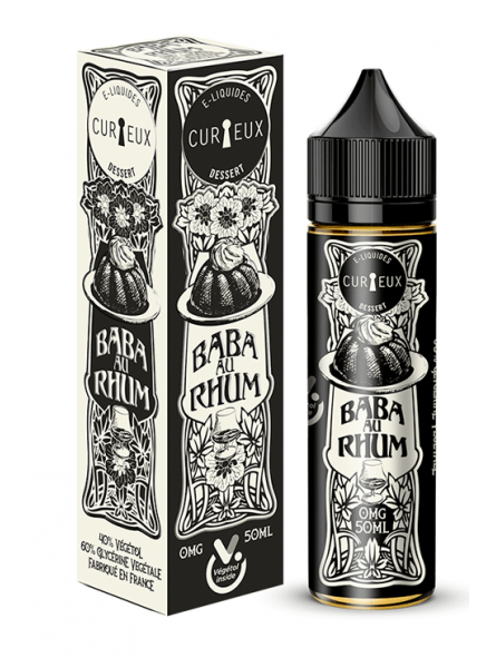 E LIQUIDE DESSERT BABA AU RHUM 50ML - CURIEUX--alavape.com