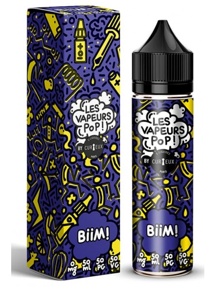 E LIQUIDE LES VAPEURS POP BIIM! 50ML - CURIEUX--alavape.com