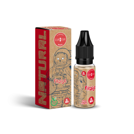 E LIQUIDE NATURAL FRAISE 10ML - CURIEUX--alavape.com