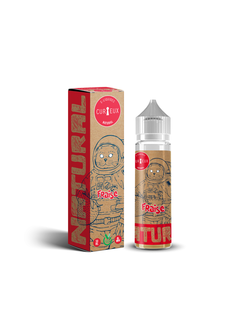 E LIQUIDE NATURAL FRAISE 50ML - CURIEUX--alavape.com
