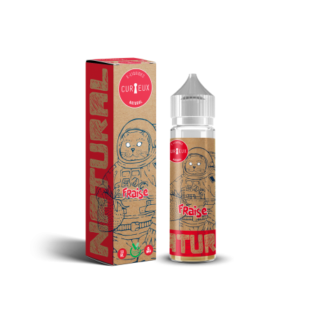 E LIQUIDE NATURAL FRAISE 50ML - CURIEUX--alavape.com
