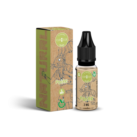 E LIQUIDE NATURAL POIRE 10ML - CURIEUX--alavape.com