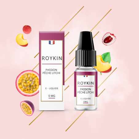 E LIQUIDE ROYKIN PASSION PÊCHE LITCHI 10ML - LEVEST--alavape.com