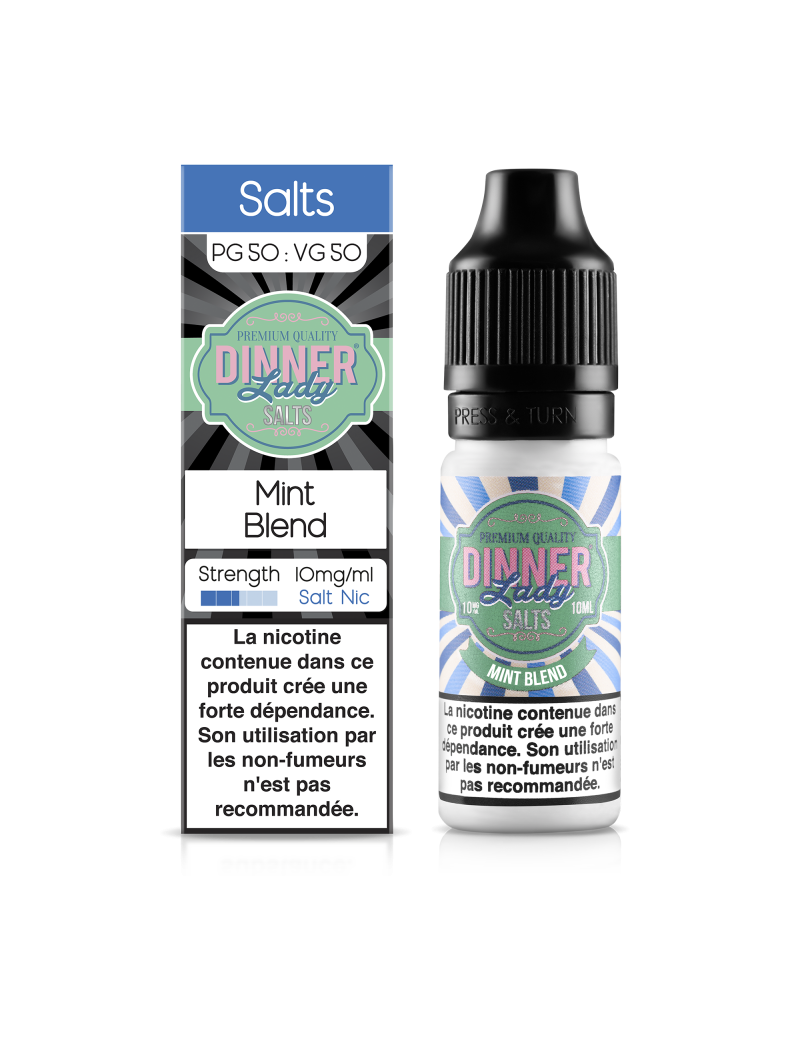 E LIQUIDE MINT BLEND 10ML SEL DE NICOTINE - DINNER LADY--alavape.com
