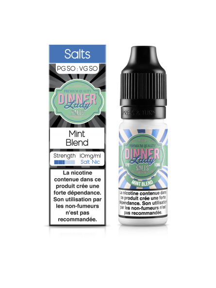 E LIQUIDE MINT BLEND 10ML SEL DE NICOTINE - DINNER LADY--alavape.com