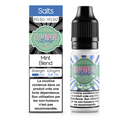 E LIQUIDE MINT BLEND 10ML SEL DE NICOTINE - DINNER LADY--alavape.com