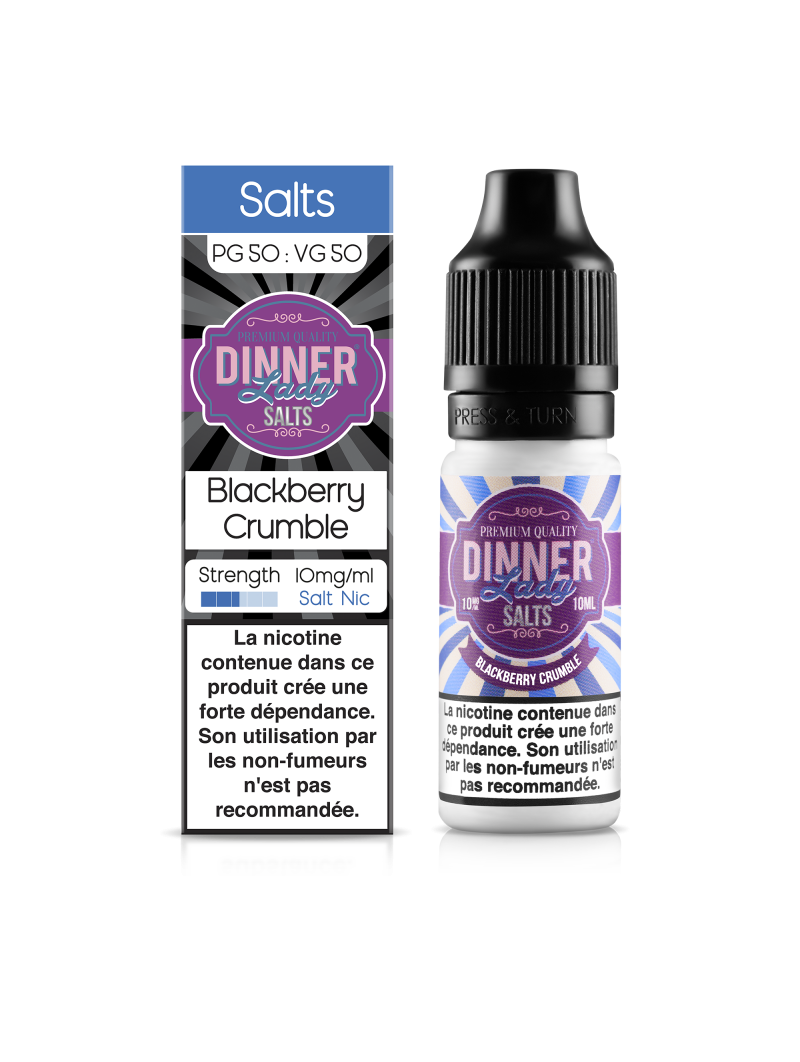 E LIQUIDE BLACKBERRY CRUMBLE 10ML SEL DE NICOTINE - DINNER LADY--alavape.com