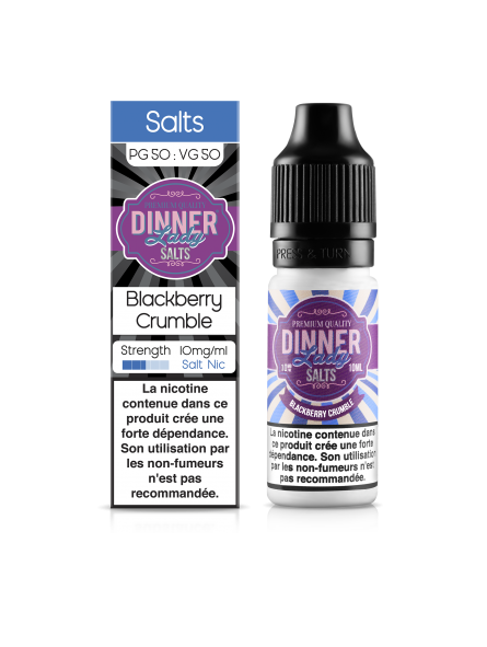 E LIQUIDE BLACKBERRY CRUMBLE 10ML SEL DE NICOTINE - DINNER LADY--alavape.com
