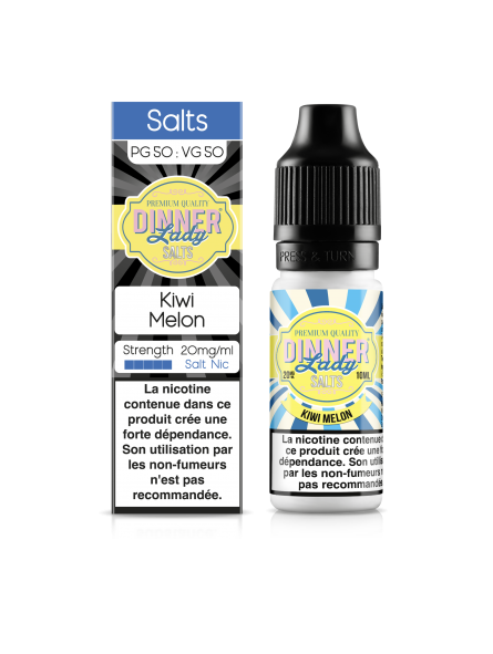 E LIQUIDE KIWI MELON 10ML SEL DE NICOTINE - DINNER LADY--alavape.com