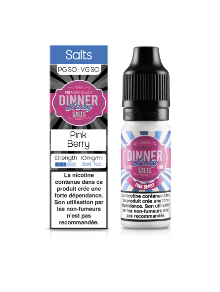 E LIQUIDE PINK BERRY 10ML SEL DE NICOTINE - DINNER LADY--alavape.com