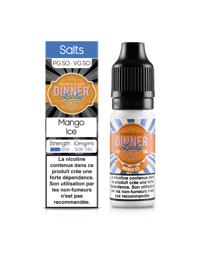 E LIQUIDE MANGO ICE 10ML SEL DE NICOTINE - DINNER LADY--alavape.com