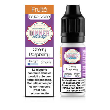 E LIQUIDE CHERRY RASPBERRY 10ML - DINNER LADY--alavape.com