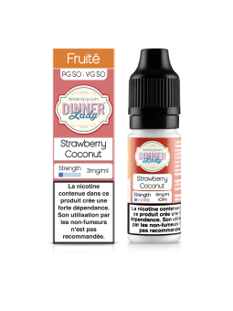 E LIQUIDE STRAWBERRY COCONUT 10ML - DINNER LADY--alavape.com