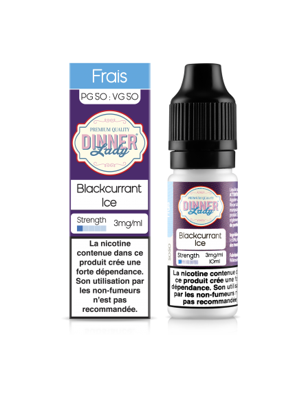 E LIQUIDE BLACKCURRANT ICE 10ML - DINNER LADY--alavape.com