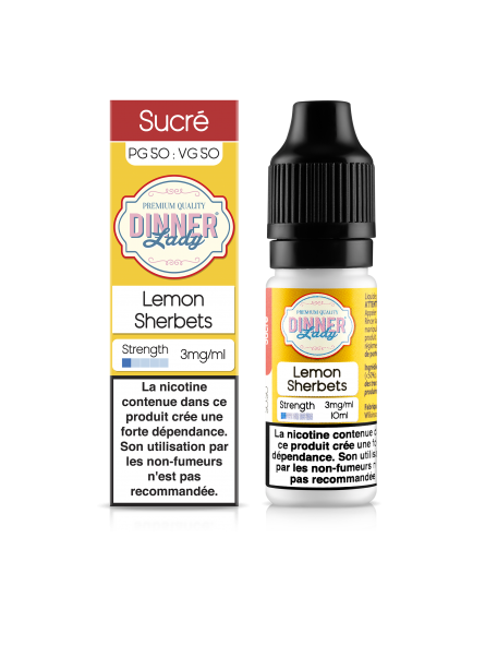 E LIQUIDE LEMON SHERBETS 10ML - DINNER LADY--alavape.com