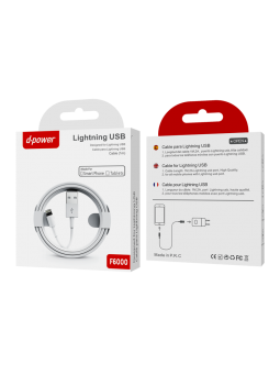 CÂBLE LIGHTNING IPHONE F6000 - D-POWER-Ecigarettes-alavape.com