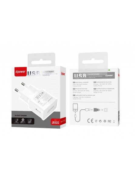 CHARGEUR SECTEUR USB 2.4A CHARGE RAPIDE J8500 - D-POWER-Ecigarettes-alavape.com CHARGEUR SECTEUR USB 2.4A CHARGE RAPIDE J8500 - D-POWER-Ecigarettes-alavape.com