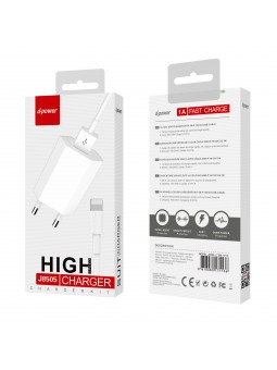 CHARGEUR SECTEUR USB + CÂBLE LIGHTNING J8505 - D-POWER-Ecigarettes-alavape.com