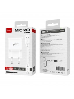 CHARGEUR SECTEUR USB + CÂBLE MICRO USB J8514 - D-POWER-Ecigarettes-alavape.com