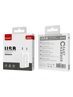 CHARGEUR SECTEUR USB 1A CHARGE RAPIDE J8518 - D-POWER-Ecigarettes-alavape.com