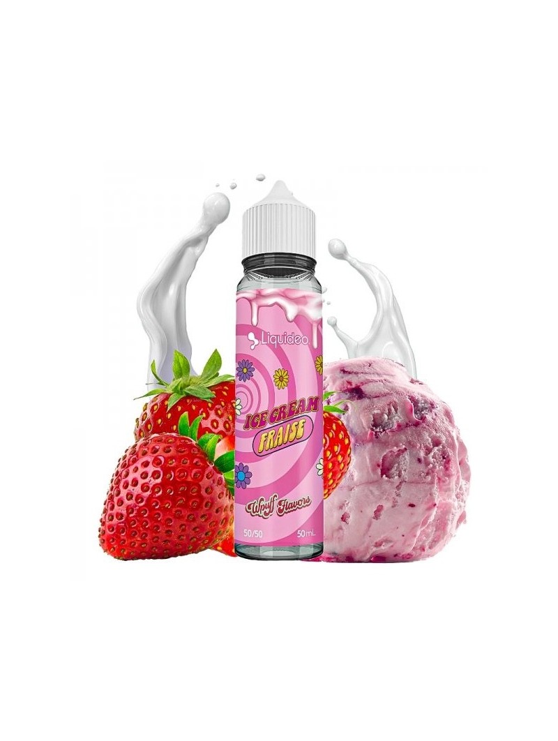 E LIQUIDE ICE CREAM FRAISE 50ML - WPUFF FLAVORS LIQUIDEO-Eliquides-alavape.com