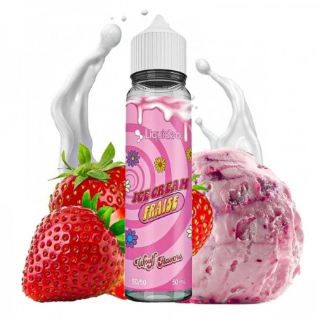 E LIQUIDE ICE CREAM FRAISE 50ML - WPUFF FLAVORS LIQUIDEO-Eliquides-alavape.com