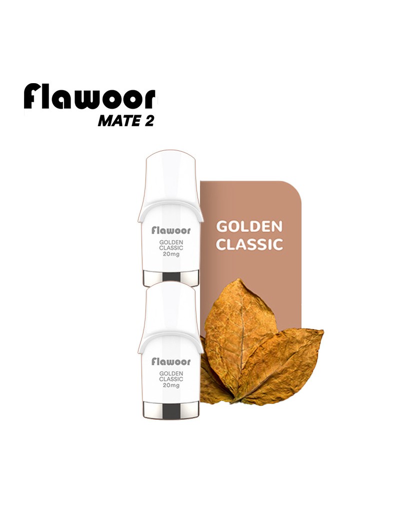 CARTOUCHES PUFF GOLDEN CLASSIC / 2PCS - FLAWOOR MATE 2-PUFFS-alavape.com