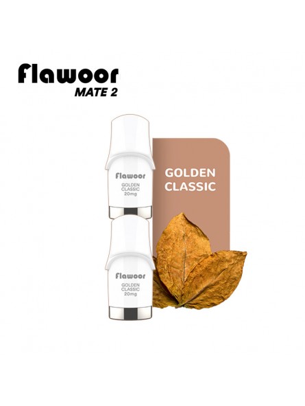 CARTOUCHES PUFF GOLDEN CLASSIC / 2PCS - FLAWOOR MATE 2-PUFFS-alavape.com